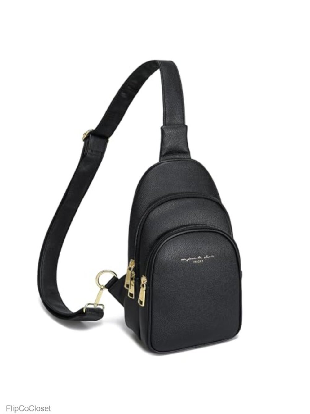 Hands-Free Small Sling Bag Faux Leather Crossbody Purse